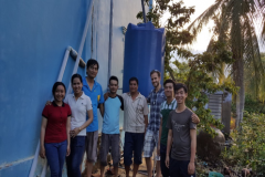 Project "Building pilot model of rainwater for daily use for people living in coastal areas of Mekong Delta". Diep joined as the project leader in the third year of university with funding from Can Tho University.